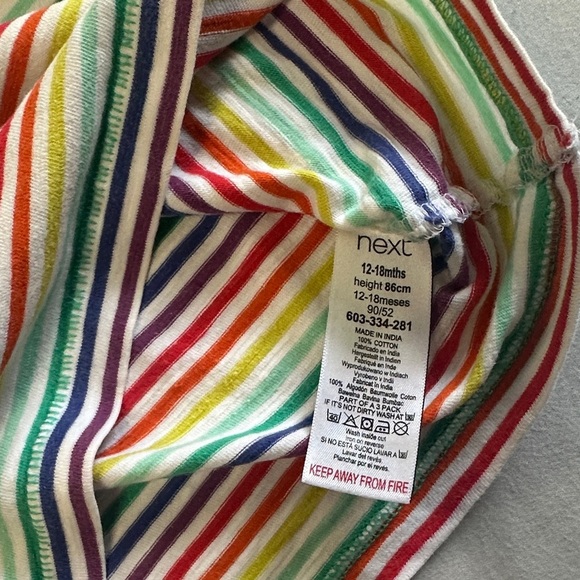 Next Multicolour Striped Long Sleeve Tee - Picture 3 of 3